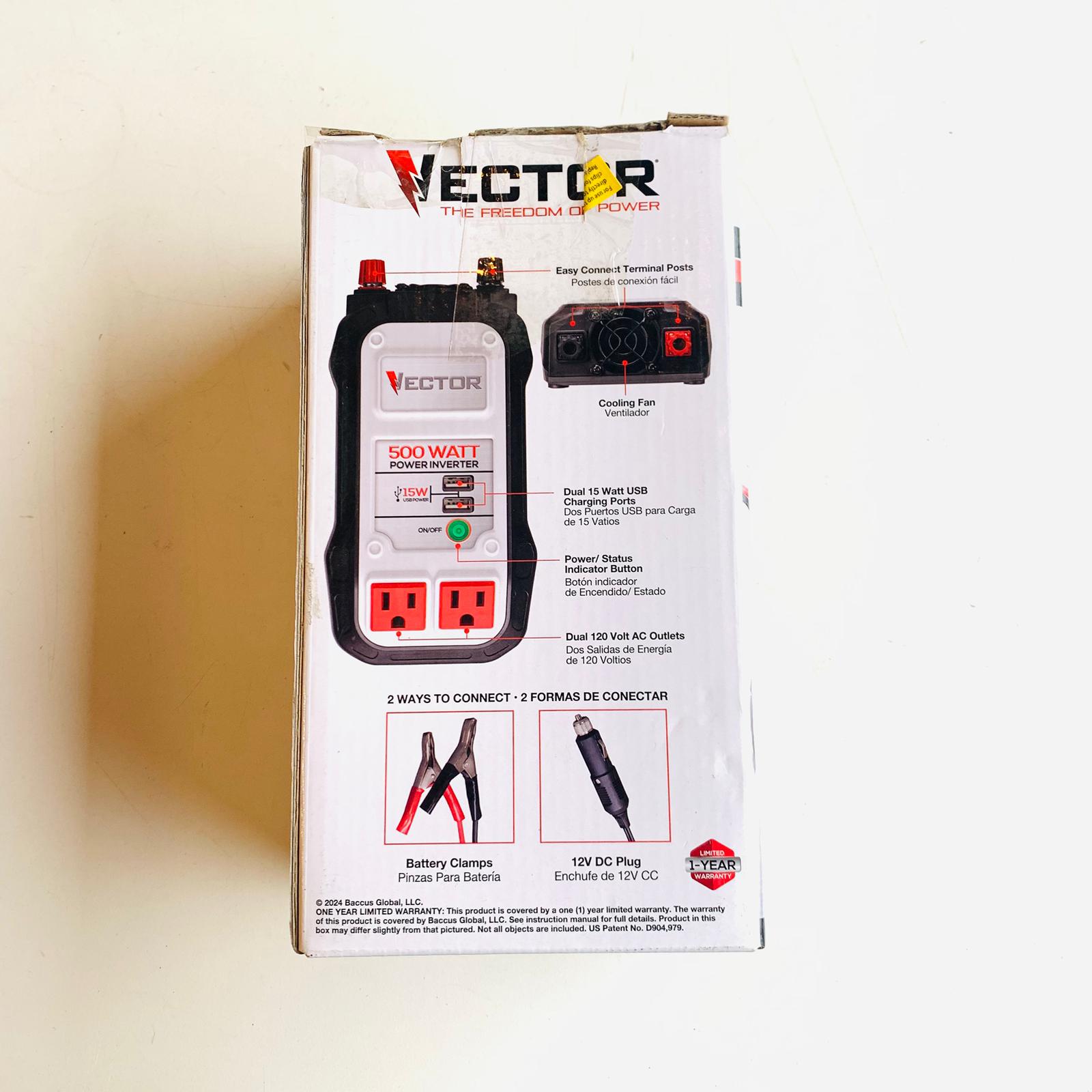 500 Watt Power Inverter, Dual Power Inverter, Two USB Charging Ports (PI500V) 500 Watt Power Inverter, Dual Power Inverter, Two USB Charging Ports (PI500V)